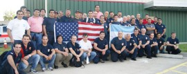 Capacitación de bomberos argentinos en la Academia de Bomberos de Houston