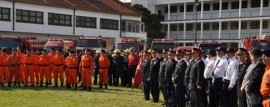 El ministro Puricelli realizó emotivo reconocimiento a los Bomberos Voluntarios