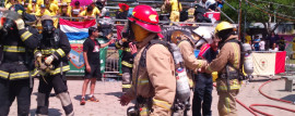 Gran final en el IV Desafío de Habilidades Bomberiles