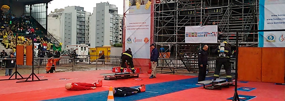 Primer día de entusiasmo y gran participación en el V Desafío de Habilidades Bomberiles