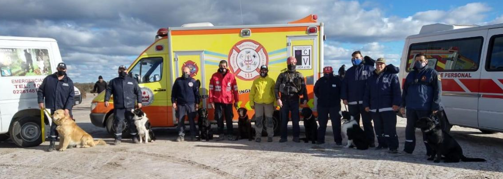 Brigada K9 participa de búsqueda en Bahía Blanca