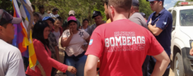 Gran recibimiento para la Brigada Nacional Canina de Bomberos Voluntarios